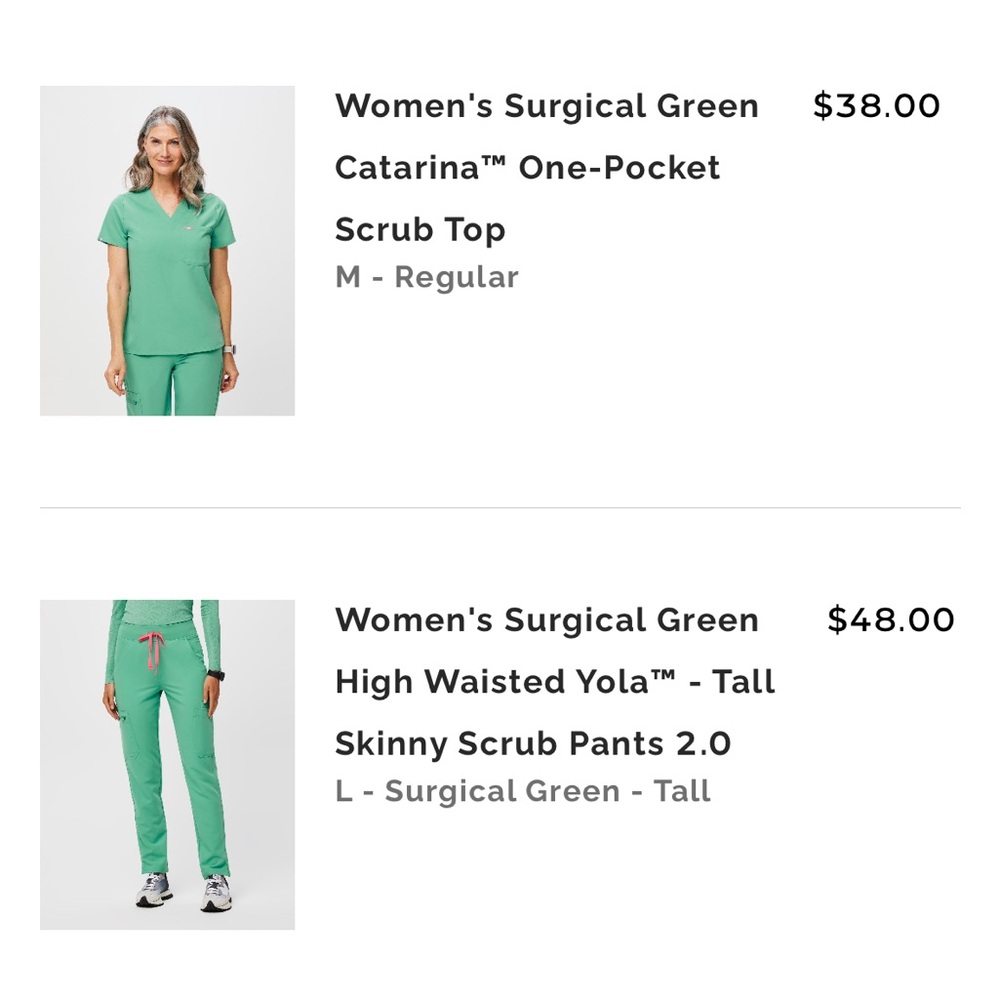 Figs Teal Pants with Pink Drawstring - Picture 6 of 6